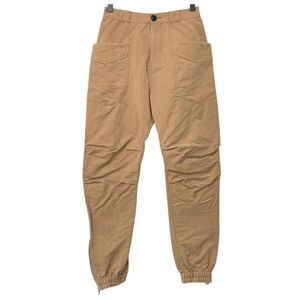 Rag & Bone Trail Lyocell Jogger Pants Cargo Utility Size 0 Tan Zippers Relaxed
